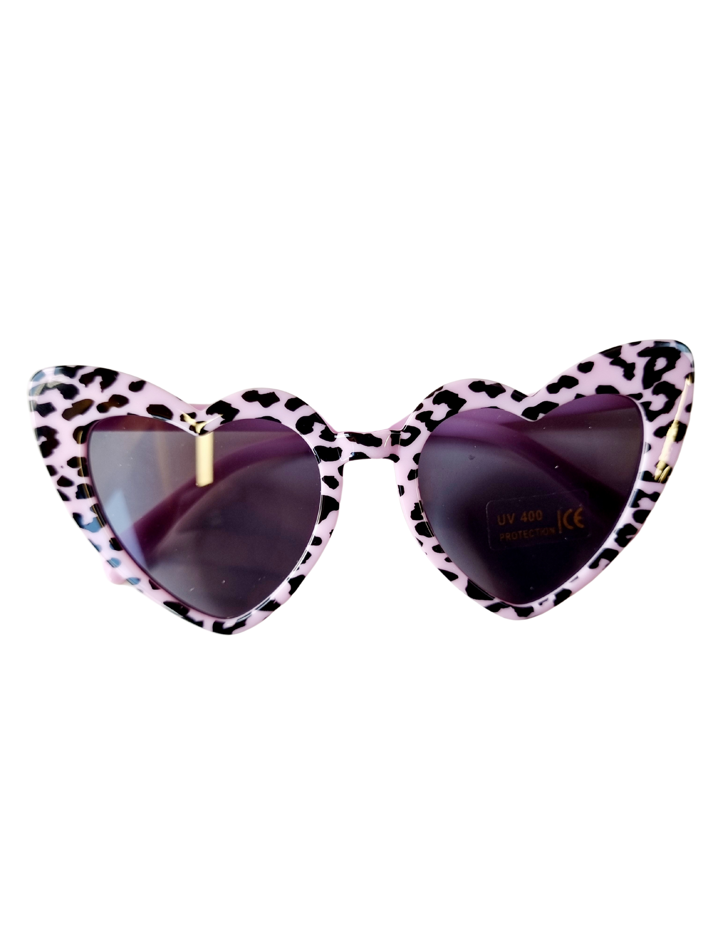 Kinderzonnebril hart leopard lila