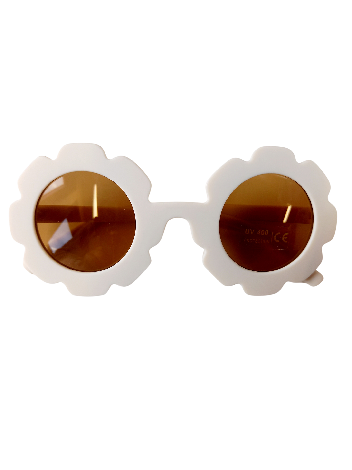 kinderzonnebril bloem cream