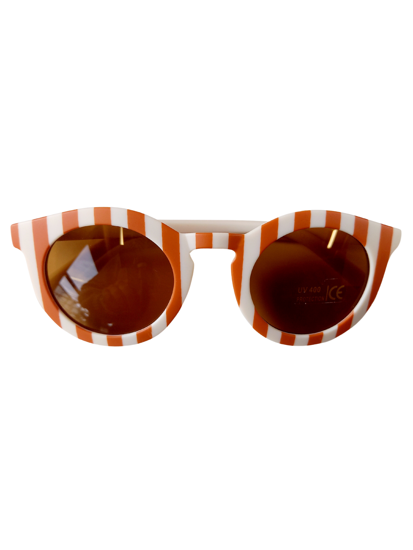 Kinderzonnebril Classic stripe cream/caramel