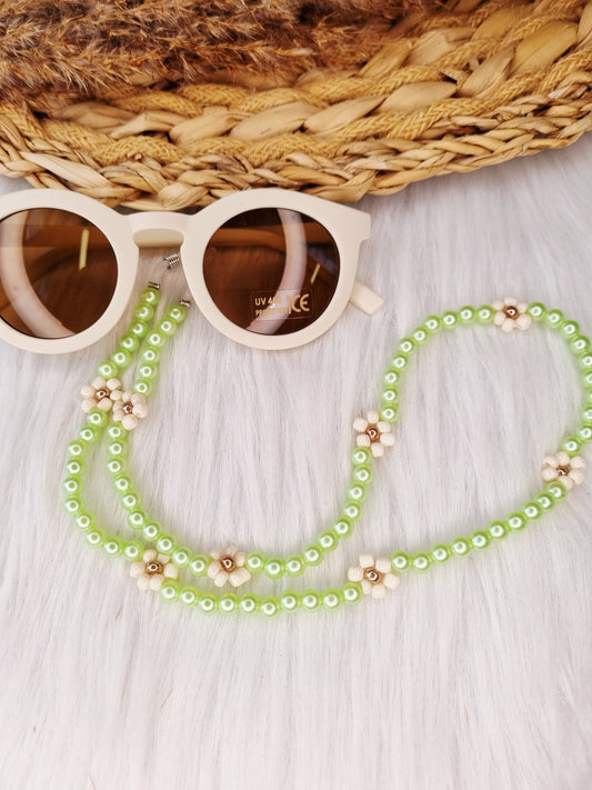 Zonnebrilkoord daisy pearl groen